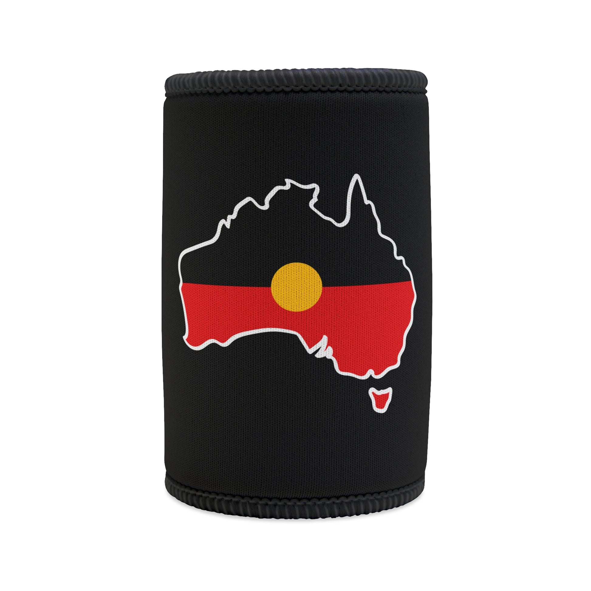 Country in Colours Black Stubby Cooler Front