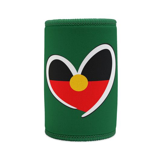 Heart of the Mob Stubby Cooler Green Front